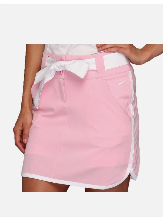 Nike Dresses & Skirts - Nike Pink Skort with White Bow and Trim